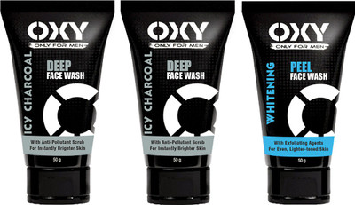 

OXY 2 Icy Charcoal Face Wash & 1 Whitening Peel Face Wash(50 g)