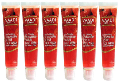 

Vaadi Herbals Strawberry Scrub Face Wash with Mulberry Extract - (60g x 6) Face Wash (60g) Face Wash(60 g)