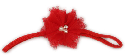 

Pikaboo Tiny Flower Girls Headband - Red Head Band(Red)