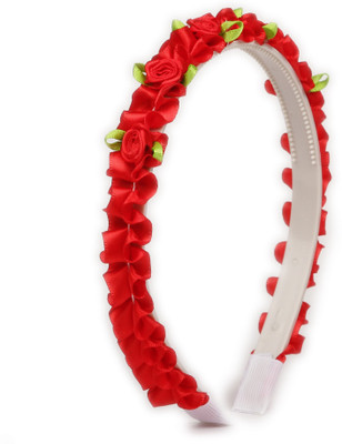 Pikaboo Red Roses Girls Hairband Head Band(Red)