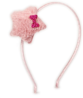 

Pikaboo Furry Star With Bow Girls Hairband Head Band(Pink)