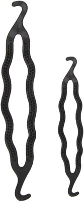 

Out Of Box Hair Styling Clip Bun/Juda Maker Braid Tool 1 Big Size 1 Small Size Bun(Black)