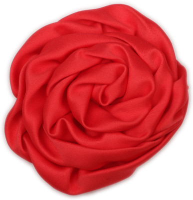 

Pikaboo Rolled Satin Rose Clip -Red Head Band(Red)