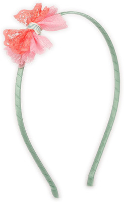 

Pikaboo Dainty Lace Bow Girls Hairband - Coral Head Band(Blue)