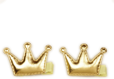 

Pikaboo Soft Crown Girls Hairclips Pack Of 2 - Golden Head Band(Gold)