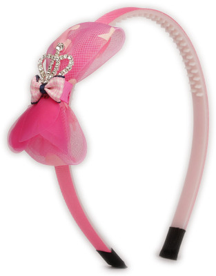 

Pikaboo Printed Crown Girls Hairband - Fuchsia Head Band(Pink)