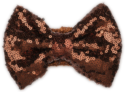 

Pikaboo Big Sequin Bow Crochet Girls Headband - Brown Head Band(Brown)
