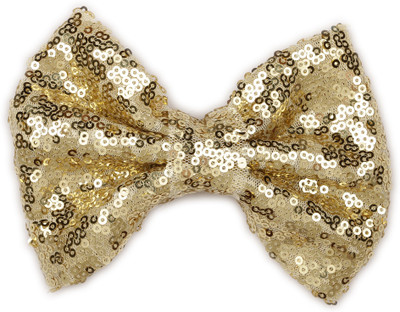 

Pikaboo Big Sequin Bow Clip - Golden Head Band(White)