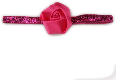 

Pikaboo Satin Rosette Girls Headband - Fuchsia Head Band(Pink)