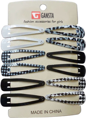 

Gansta WA927806 Hair Pin, Hair Clip(Black, White)