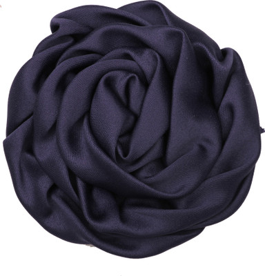 

Pikaboo Rolled Satin Rose Clip - Navy Head Band(Blue)
