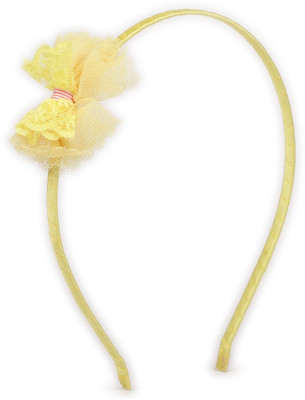 

Pikaboo Dainty Lace Bow Girls Hairband- Yellow Head Band(Yellow)