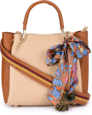 

Butterflies Hand-held Bag(Brown, Beige), Beige;brown