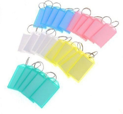 

Universal Pack of 25 Assorted Multipurose Tag Label Plastic Key Chain
