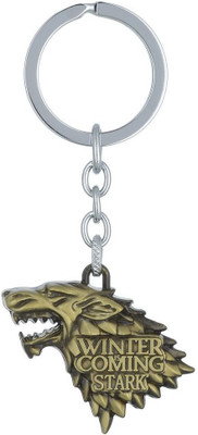 

Universal Game of Thrones, House Stark Direwolf Shape Metal - Gold Key Chain