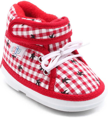 

Chiu Boys & Girls Velcro Casual Boots(Red