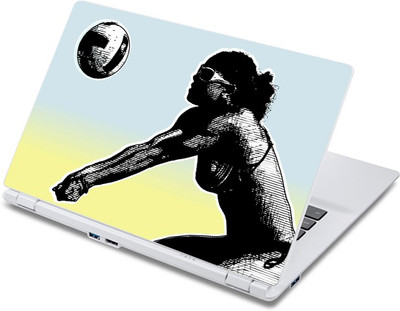 

ezyPRNT Volley Ball Black Girl Sports (13 to 13.9 inch) Vinyl Laptop Decal 13