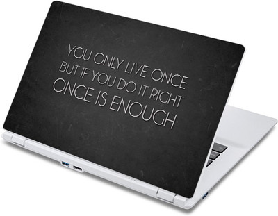 

ezyPRNT Once is Enough Quote Vinyl Laptop Decal 10