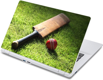 

ezyPRNT Cricket Sports Bat and Ball (13 to 13.9 inch) Vinyl Laptop Decal 13
