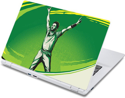 

ezyPRNT Cricket Sports Pop Art Green Vinyl Laptop Decal 10