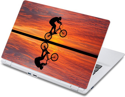

ezyPRNT Cycling and Cycle Racing Sports sunset Vinyl Laptop Decal 10