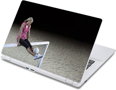 

ezyPRNT Football Sports Girl Sitting Vinyl Laptop Decal 10
