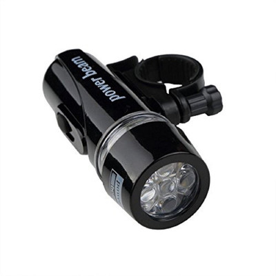 RIDER'S CHOICE Bike Bicycle 5 LED Power Beam Front Head Light Headlight Torch Safety Lamp LED Front Light(Black)