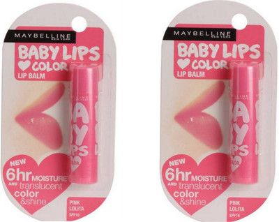 

Maybelline Baby Lip (Pink Lolita) strawberry (9 g) pink(Pack of: 2, 4 g)