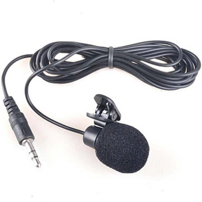 

mobspy Professional Mini Lavalier Lapel Microphone 3.5mm Omnidirectional Condenser Clip On Noice Cancelling Lav Mic- Black-02 Camera Microphone