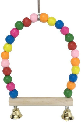 

Pets Empire Wooden Bird Swing Toys for Parakeets - Colorful Wood Beads Bells and Wooden Hammock Hanging Perch Cage Toys Cages Parakeet Cockatiel Finch Wooden, Plastic Training Aid For Bird