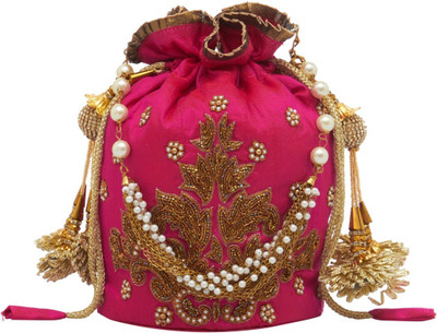 TARUSA Stylish Potli Potli(Pink)