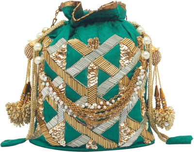 

TARUSA Stylish Potli Potli(Green)