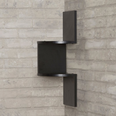 sunshine wood wall mount shelf rack MDF (Medium Density Fiber) Wall Shelf(Number of Shelves - 2, Black)