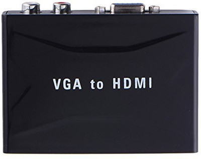 

LipiWorld HD Video Converter VGA to HDMI HD(With Audio)1080P Box Splitter Switcher Selector For DVD Laptop PC Media Streaming Device(Black)