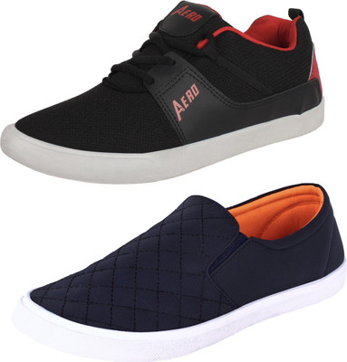 

Aero 02 Pair Combo Canvas Casuals For Men(Multicolor, Nblue::orange::black::red