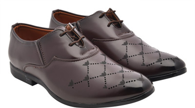 

WalkJump premium range shoes, party wear, oxford shoes, officewear, Lace Up For Men(Brown