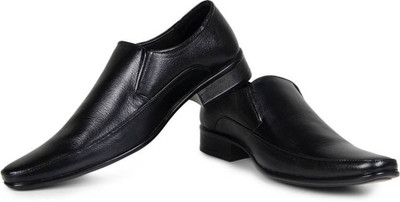 

Tapps Men's Branded Pure Leather Formal Shoes Slip On For Men(Black