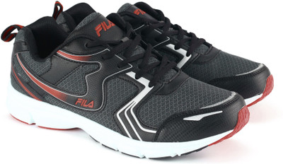 

Fila BARREL IV Running Shoes For Men(Black, Grey, Dk gry/blk/rd