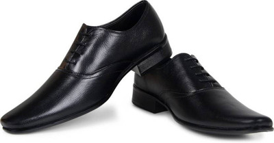 

NMD Men's Pure Leather Formal Shoes Lace Up For Men(Black