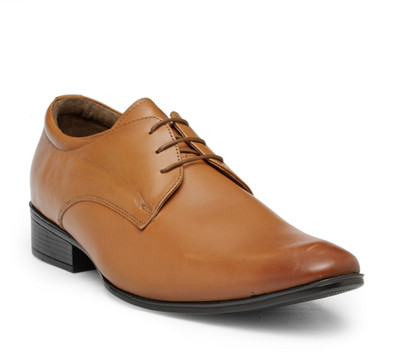 Teakwood Leather Shoes Derby For Men(Tan