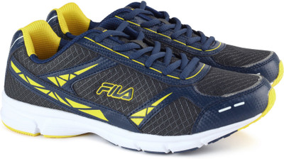 

Fila LITE RUNNER PLUS 4 Running Shoes For Men(Blue, Nvy/gry/yel