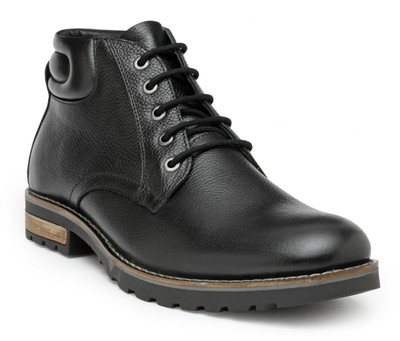 

Teakwood Leather Shoes Boots For Men(Black