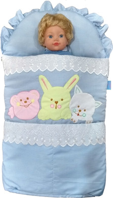 GoodStart Baby Boys and Girls Comforter/ Sleeping cum Carry Bag, Blue, 0-6 Months Sleeping Bag(Blue) Flipkart