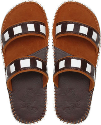 

Kraasa Elegant Slippers, Brown & tan