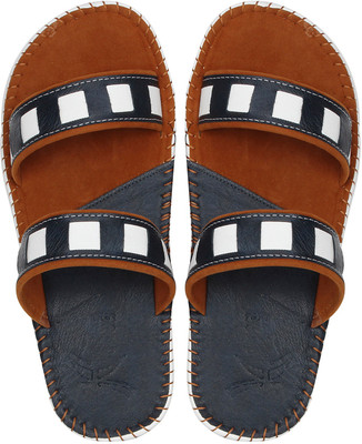 

Kraasa Elegant Slides, Navy & tan