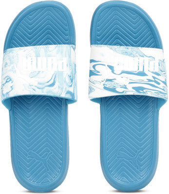 

Puma Popcat Marble Slides, Blue danube-puma white