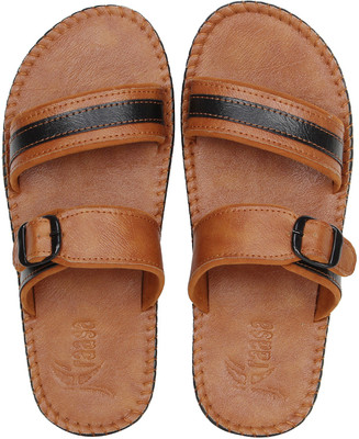 Kraasa Elegant Flip Flops, Tan::black