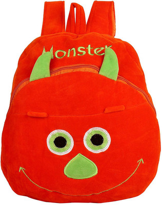

say basket Kids School Bag Designer School Bag Plush Bags Soft Toy Picnic Backpack Red Monster - 33 cm(Red)