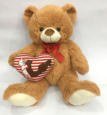 

ToynJoy Cute & Adorable Brown Teddy Bear Stuffed toy with LOVE Heart - 30 cm(Brown)