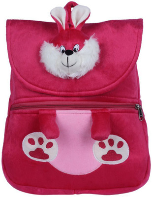 

Deals India Velvet School Bag with Bunny Soft Toy (Pink) - 35 cm(Multicolor)